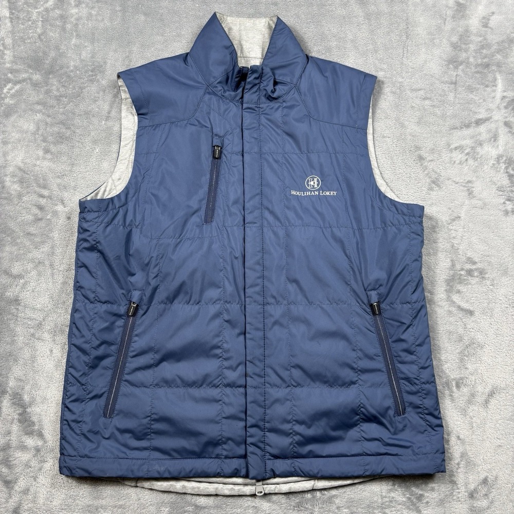 Zero Restriction Tour Series Golf Vest Men Medium Blue Lightweight Full Zip